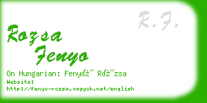 rozsa fenyo business card